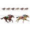 Party Central Club Pack of 12 Black and Brown Horse Racing Streamer Party Decors 6"